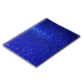 Abstracte glanzend blauwe achtergrond notitieboek (Linkerzijde)