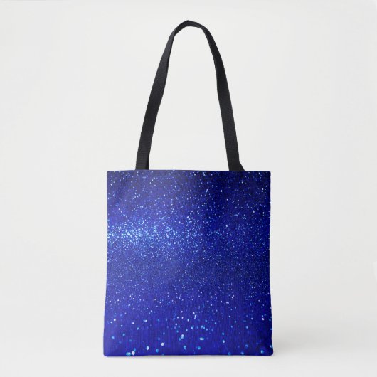 Abstracte glanzend blauwe achtergrond tote bag (Voorkant)