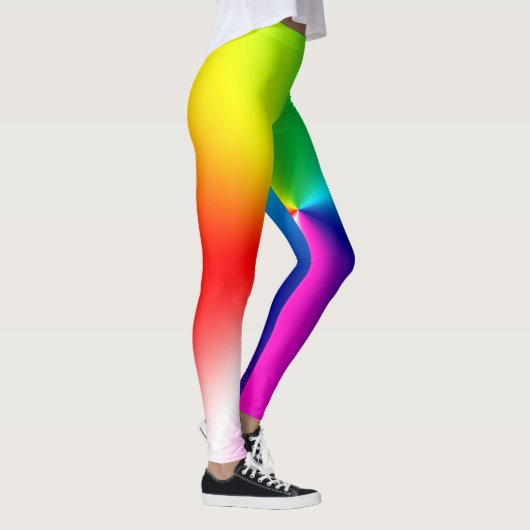 abstracte glanzende regenboog leggings (Rechts)