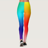 abstracte glanzende regenboog leggings (Achterkant)