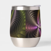 Abstracte glanzende Trippy Kleurrijke 3D Fractal A (Links)