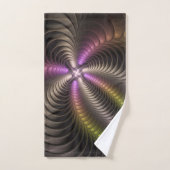 Abstracte glanzende Trippy Kleurrijke 3D Fractal A Bad Handdoek (Handdoek)
