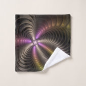 Abstracte glanzende Trippy Kleurrijke 3D Fractal A Bad Handdoek (Wasdoekje)