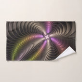 Abstracte glanzende Trippy Kleurrijke 3D Fractal A Bad Handdoek (Handdoek)