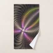 Abstracte glanzende Trippy Kleurrijke 3D Fractal A Bad Handdoek (Handdoek)