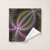 Abstracte glanzende Trippy Kleurrijke 3D Fractal A Bad Handdoek (Wasdoekje)