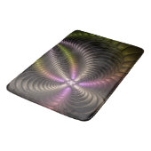 Abstracte glanzende Trippy Kleurrijke 3D Fractal A Badmat (Gekanteld)