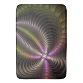 Abstracte glanzende Trippy Kleurrijke 3D Fractal A Badmat (Voorkant Verticaal)