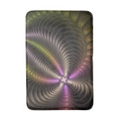 Abstracte glanzende Trippy Kleurrijke 3D Fractal A Badmat (Voorkant Verticaal)