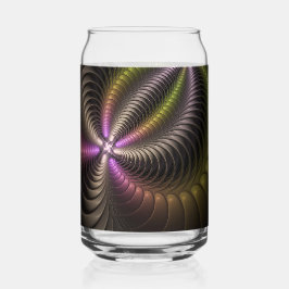 Abstracte glanzende Trippy Kleurrijke 3D Fractal A Blikvorm Glas