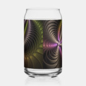 Abstracte glanzende Trippy Kleurrijke 3D Fractal A Blikvorm Glas (Rechts)