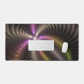 Abstracte glanzende Trippy Kleurrijke 3D Fractal A Bureaumat (Keyboard & Muis)