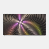 Abstracte glanzende Trippy Kleurrijke 3D Fractal A Bureaumat (Voorkant)