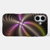 Abstracte glanzende Trippy Kleurrijke 3D Fractal A Case-Mate iPhone Case (Achterkant (horizontaal))