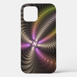 Abstracte glanzende Trippy Kleurrijke 3D Fractal A Case-Mate iPhone Case