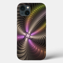 Abstracte glanzende Trippy Kleurrijke 3D Fractal A Case-Mate iPhone Case