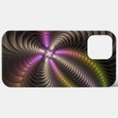 Abstracte glanzende Trippy Kleurrijke 3D Fractal A Case-Mate iPhone Case (Achterkant (horizontaal))