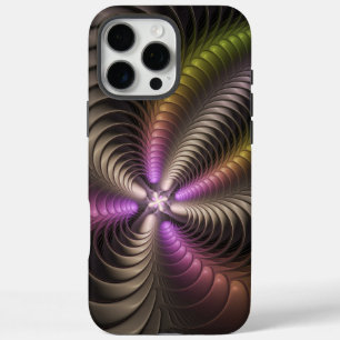 Abstracte glanzende Trippy Kleurrijke 3D Fractal A iPhone 16 Pro Max Hoesje