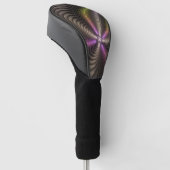 Abstracte glanzende Trippy Kleurrijke 3D Fractal A Golfheadcover (Schuin)