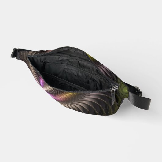 Abstracte glanzende Trippy Kleurrijke 3D Fractal A Heuptasje (Open)