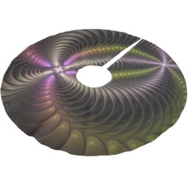 Abstracte glanzende Trippy Kleurrijke 3D Fractal A Kerstboom Rok