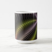 Abstracte glanzende Trippy Kleurrijke 3D Fractal A Koffiemok (Center)