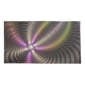 Abstracte glanzende Trippy Kleurrijke 3D Fractal A Kussensloop (Achterkant)