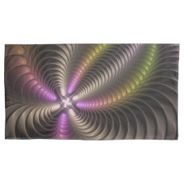 Abstracte glanzende Trippy Kleurrijke 3D Fractal A Kussensloop