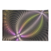 Abstracte glanzende Trippy Kleurrijke 3D Fractal A Kussensloop (Achterkant)