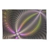 Abstracte glanzende Trippy Kleurrijke 3D Fractal A Kussensloop (Voorkant)