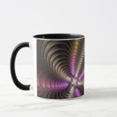 Abstracte glanzende Trippy Kleurrijke 3D Fractal A Mok (Links)