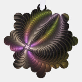 Abstracte glanzende Trippy Kleurrijke 3D Fractal A Ornament Kaart