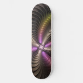 Abstracte glanzende Trippy Kleurrijke 3D Fractal A Persoonlijk Skateboard (Voorkant)