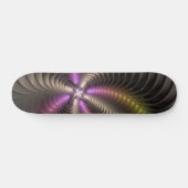 Abstracte glanzende Trippy Kleurrijke 3D Fractal A Persoonlijk Skateboard (Horizontaal)