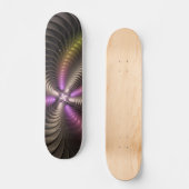 Abstracte glanzende Trippy Kleurrijke 3D Fractal A Persoonlijk Skateboard (Voorkant)