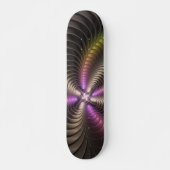 Abstracte glanzende Trippy Kleurrijke 3D Fractal A Persoonlijk Skateboard (Voorkant)