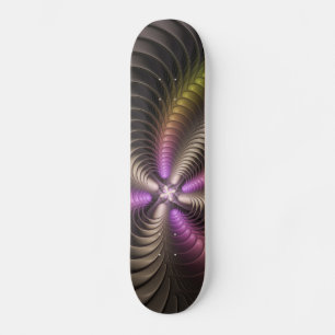 Abstracte glanzende Trippy Kleurrijke 3D Fractal A Persoonlijk Skateboard
