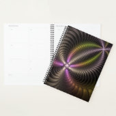 Abstracte glanzende Trippy Kleurrijke 3D Fractal A Planner (Display)