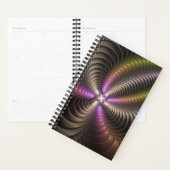Abstracte glanzende Trippy Kleurrijke 3D Fractal A Planner (Display)