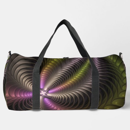 Abstracte glanzende Trippy Kleurrijke 3D Fractal A Plunjezak (Voorkant)