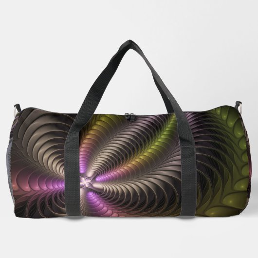 Abstracte glanzende Trippy Kleurrijke 3D Fractal A Plunjezak (Achterkant)