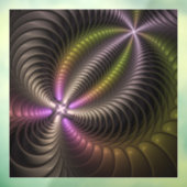 Abstracte glanzende Trippy Kleurrijke 3D Fractal A Raamsticker (Vel 3)