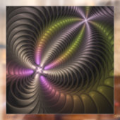 Abstracte glanzende Trippy Kleurrijke 3D Fractal A Raamsticker (Vel 2)