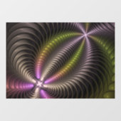 Abstracte glanzende Trippy Kleurrijke 3D Fractal A Raamsticker (Vel)