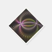 Abstracte glanzende Trippy Kleurrijke 3D Fractal A Servet (Hoek)