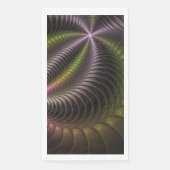 Abstracte glanzende Trippy Kleurrijke 3D Fractal A Servet (Voorkant)