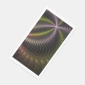 Abstracte glanzende Trippy Kleurrijke 3D Fractal A Servet (Hoek)