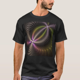 Abstracte glanzende Trippy Kleurrijke 3D Fractal A T-shirt