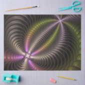 Abstracte glanzende Trippy Kleurrijke 3D Fractal A Tissuepapier (Craft)