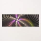 Abstracte glanzende Trippy Kleurrijke 3D Fractal A Yogamat (Voorkant (horizontaal))